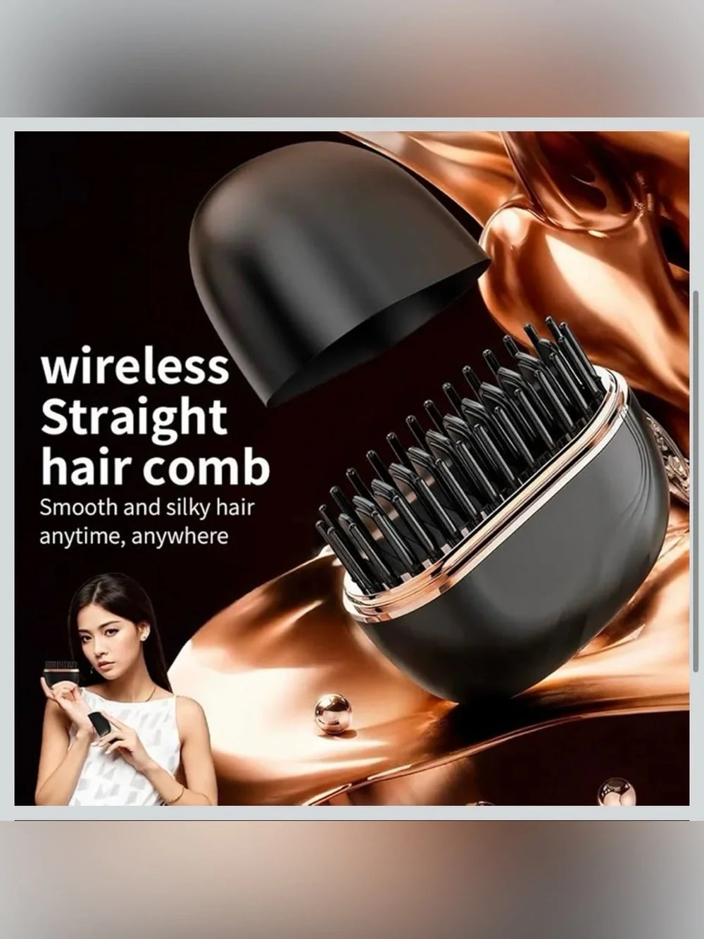NIB Wireless Portable Straight Hair Comb